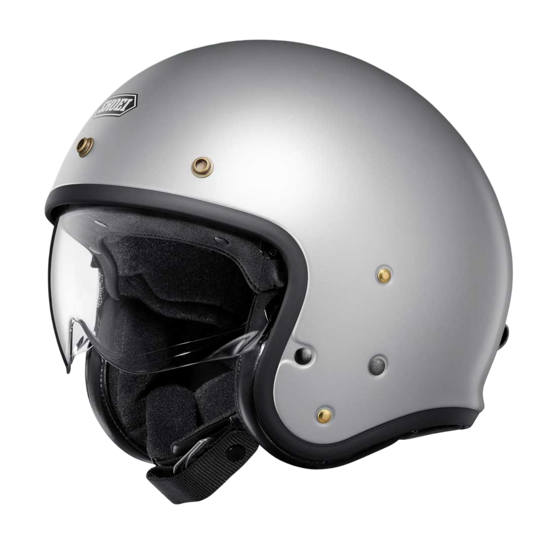 Shoei Shoei J.O2 Matt Light Silver Helmet - Front View