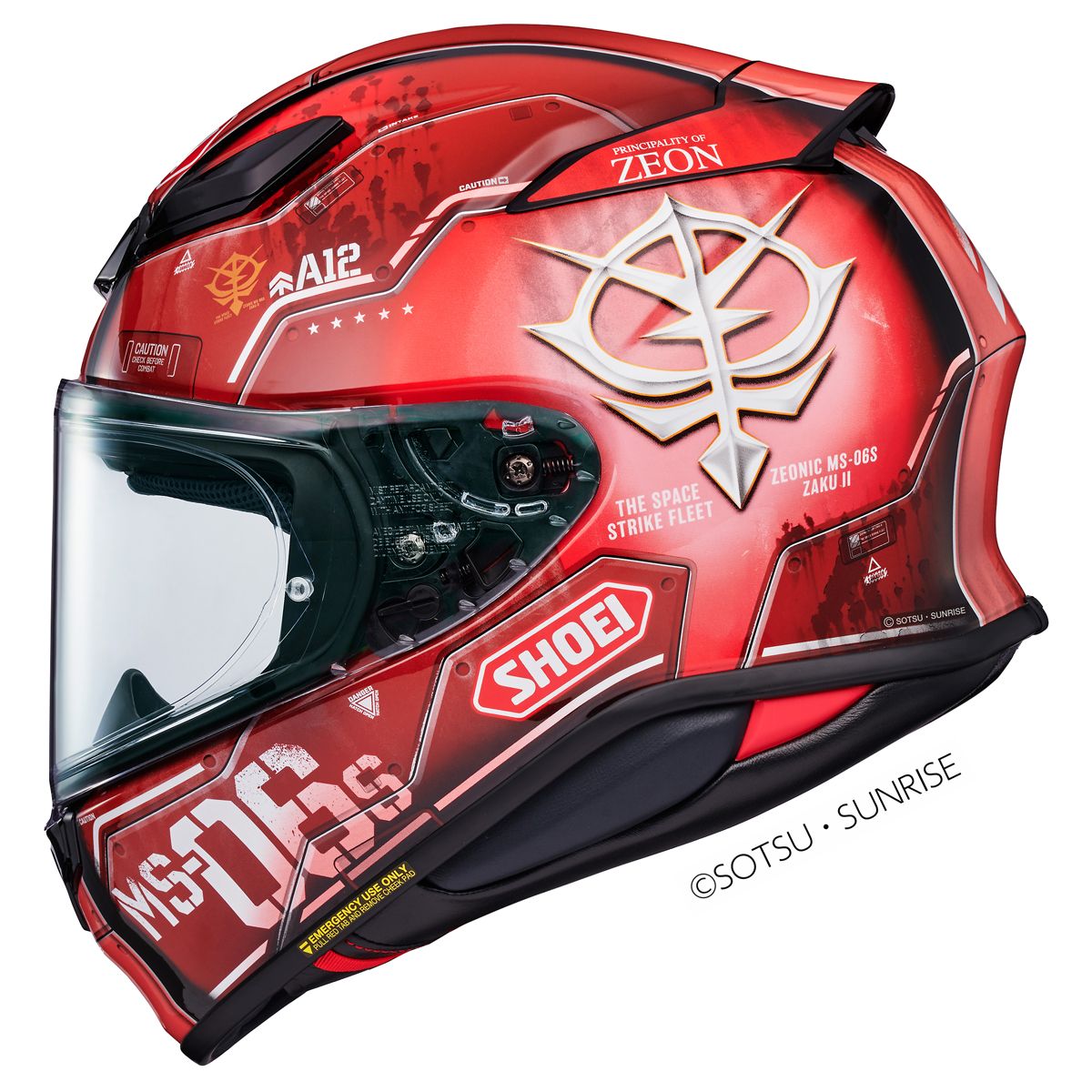Shoei Shoei NXR2 MS-06S Char's Zaku II TC-1 Helmet - Rear View