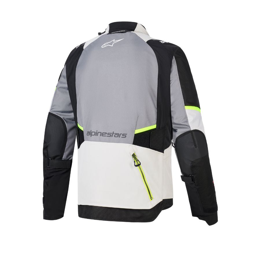Alpinestars Alpinestars Andes V4 Drystar Jacket - Dark Gray/Ice Gray/Black/Yellow Fluo - Side View