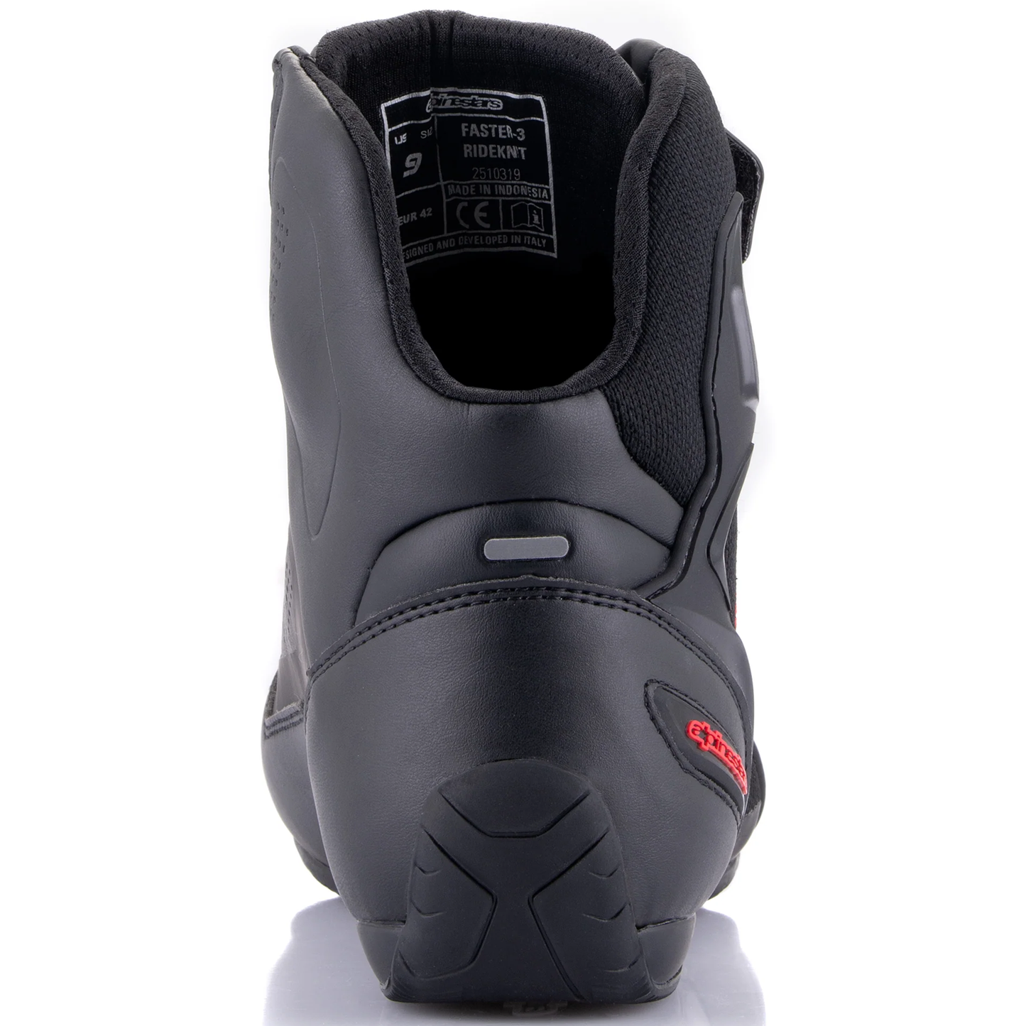 Alpinestars Faster-3 Ride Knit Shoes - Black/Dark Grey/Bright Red