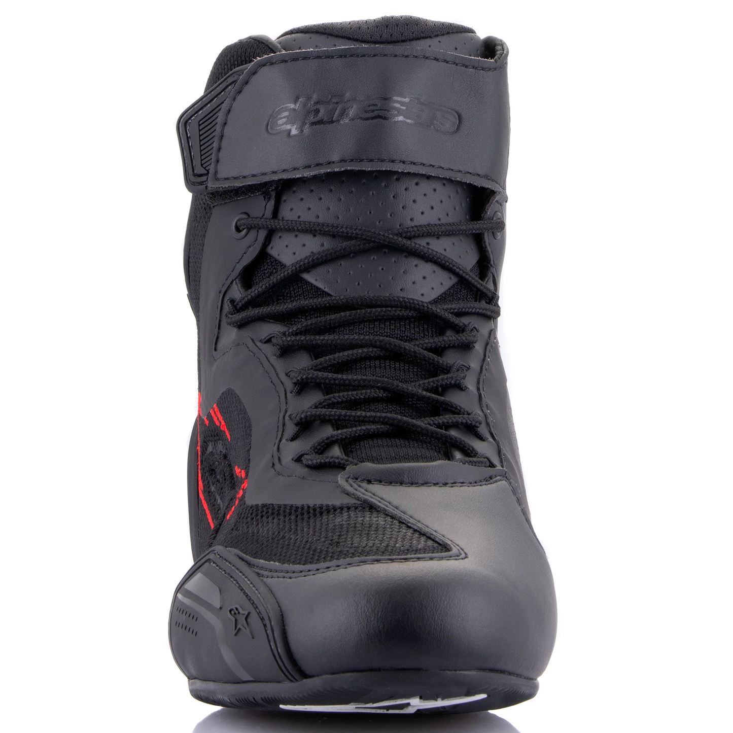 Alpinestars Faster-3 Ride Knit Shoes - Black/Dark Grey/Bright Red