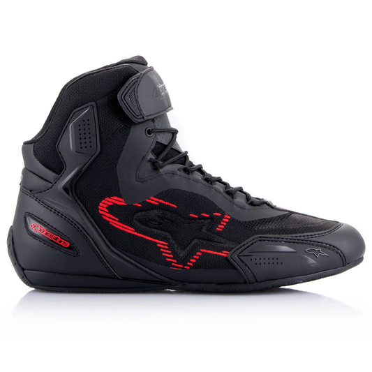 Alpinestars Faster-3 Ride Knit Shoes - Black/Dark Grey/Bright Red