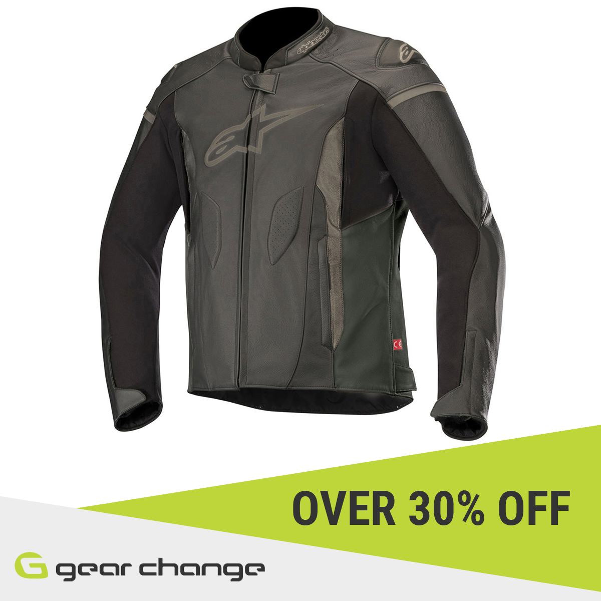 Alpinestars Faster Leather Jacket - Black/Black – Gear Change Online