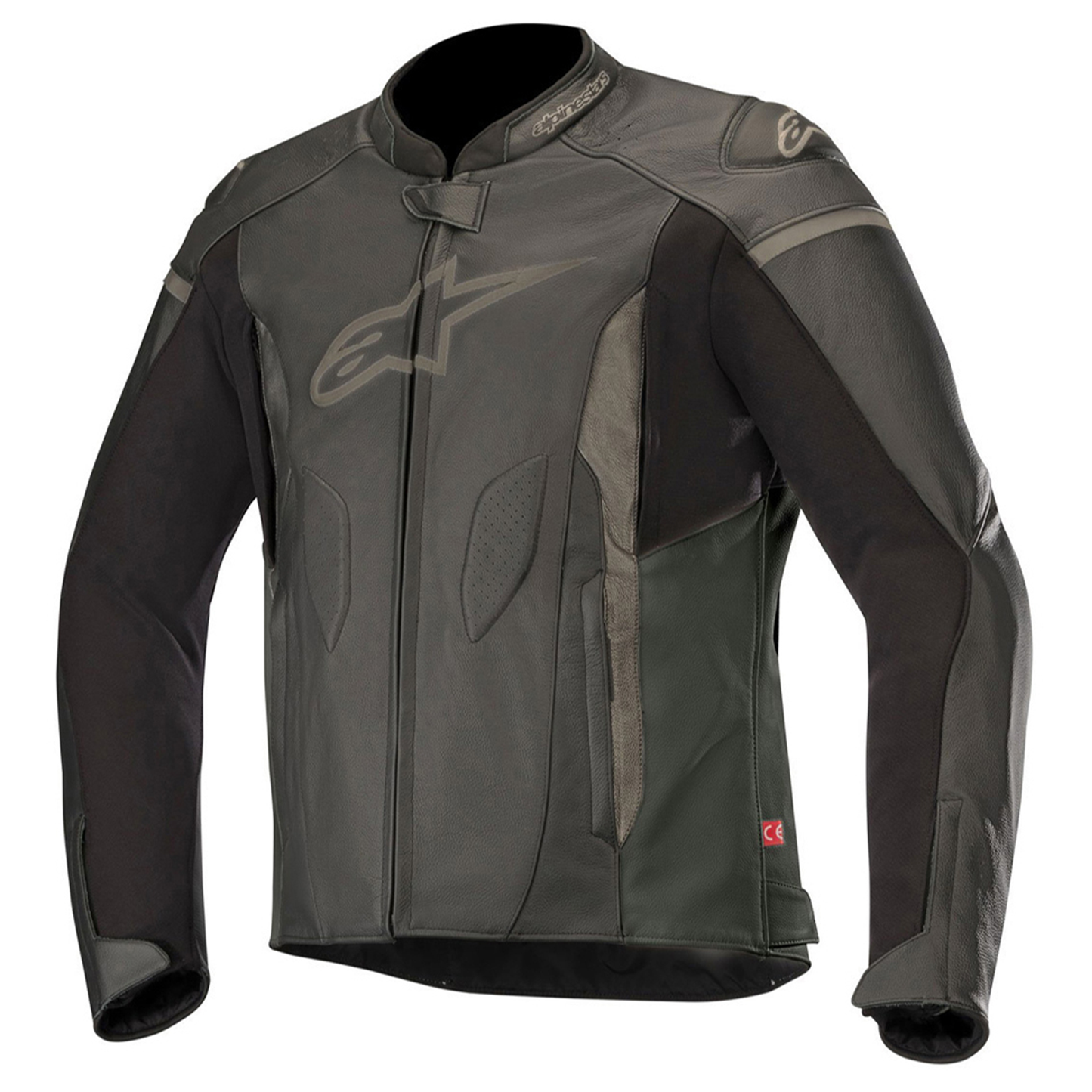 Alpinestars Alpinestars Faster Leather Jacket - Black/Black - Side View