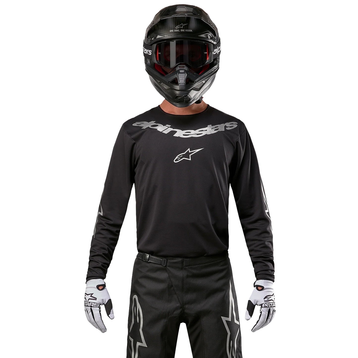 Alpinestars Fluid Graphite Jersey - Black/Silver (119)