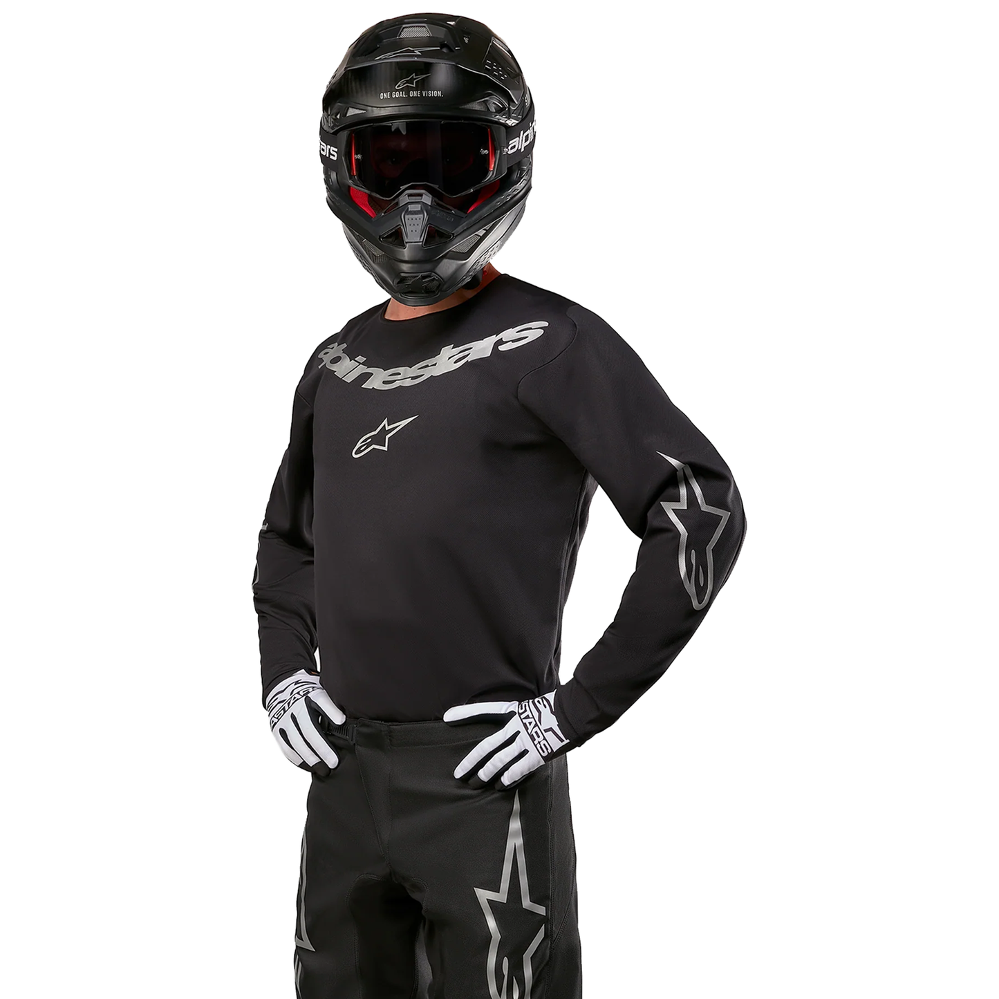Alpinestars Fluid Graphite Jersey - Black/Silver (119)