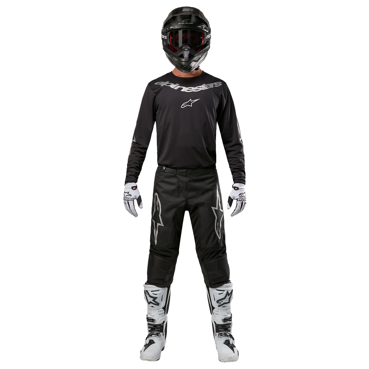 Alpinestars Fluid Graphite Jersey - Black/Silver (119)