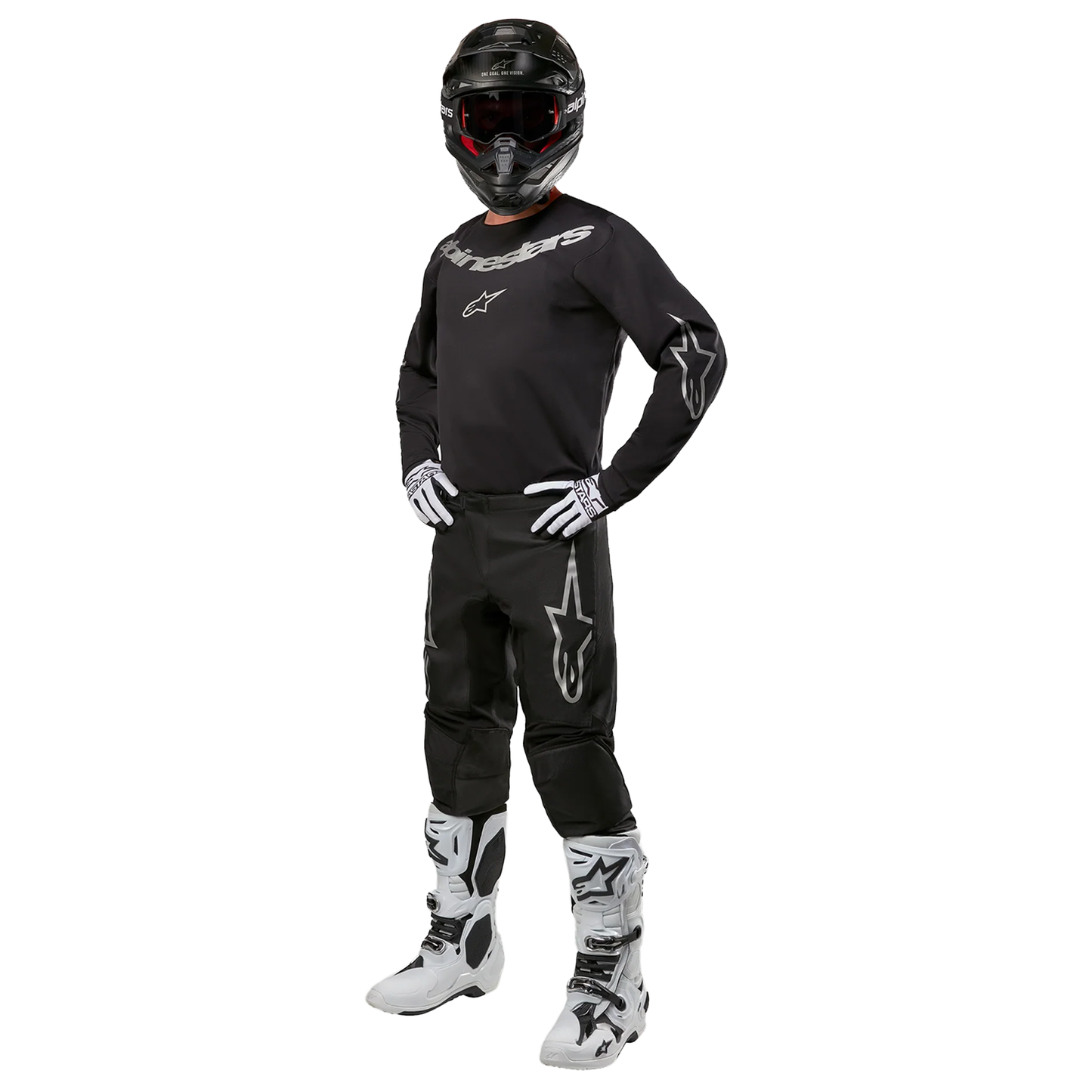 Alpinestars Fluid Graphite Jersey - Black/Silver (119)
