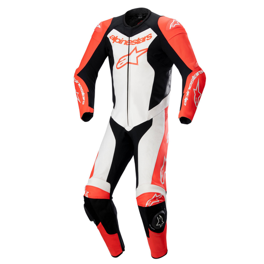 Alpinestars GP Force Lurv 1 Piece Leather Suit - Flo Red/White/Black (3022)