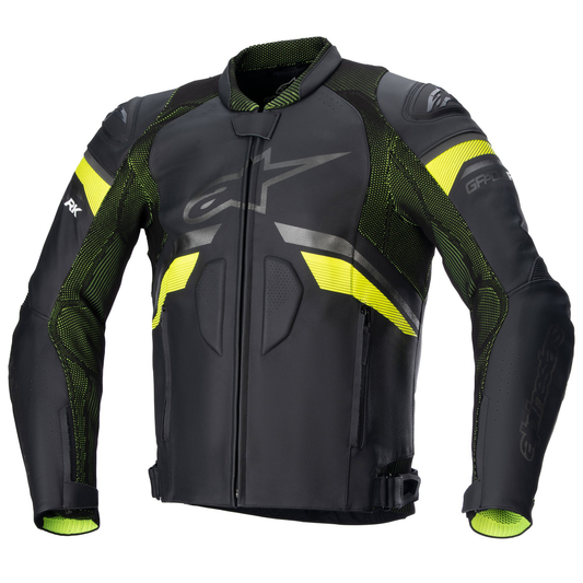 Alpinestars GP Plus R V3 Rideknit Leather Jacket Black/Yellow Flo