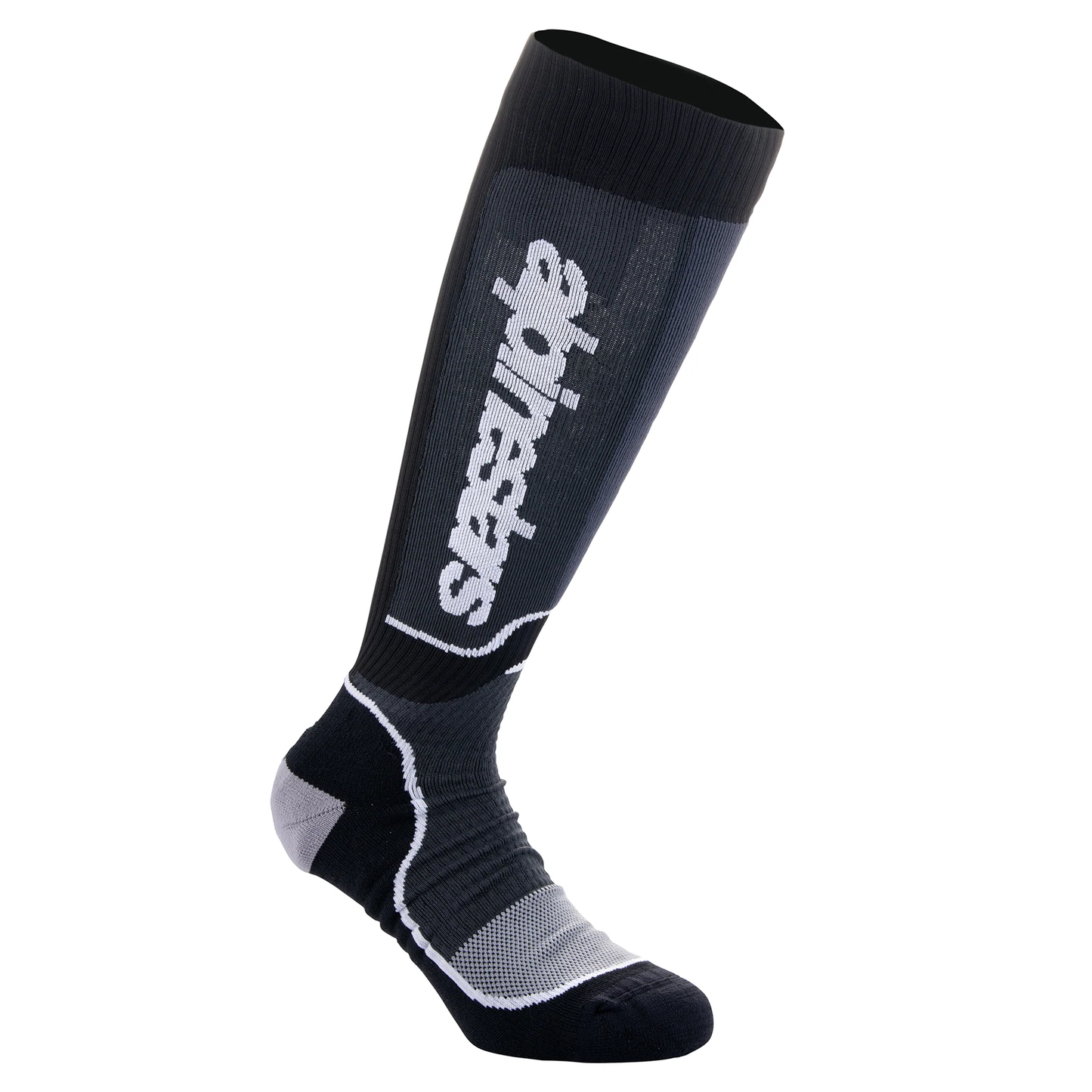 Alpinestars Alpinestars MX Plus Socks - Black/White - Front View
