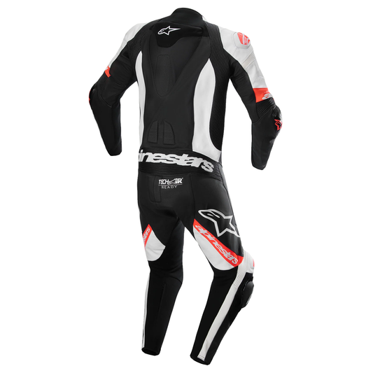 Alpinestars Missile V2 Ward 1 Piece Leather Suit - Black/White/Flo Red (1231)