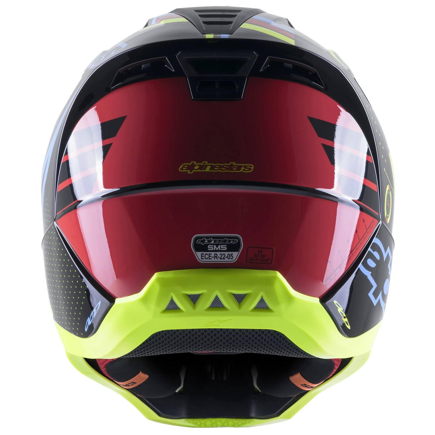 Alpinestars S-M5 Action - Black/Cyan/Flo Yellow Glossy (1757)