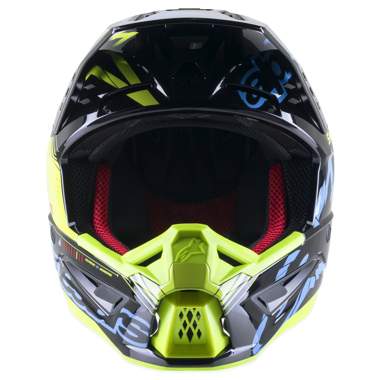 Alpinestars S-M5 Action - Black/Cyan/Flo Yellow Glossy (1757)
