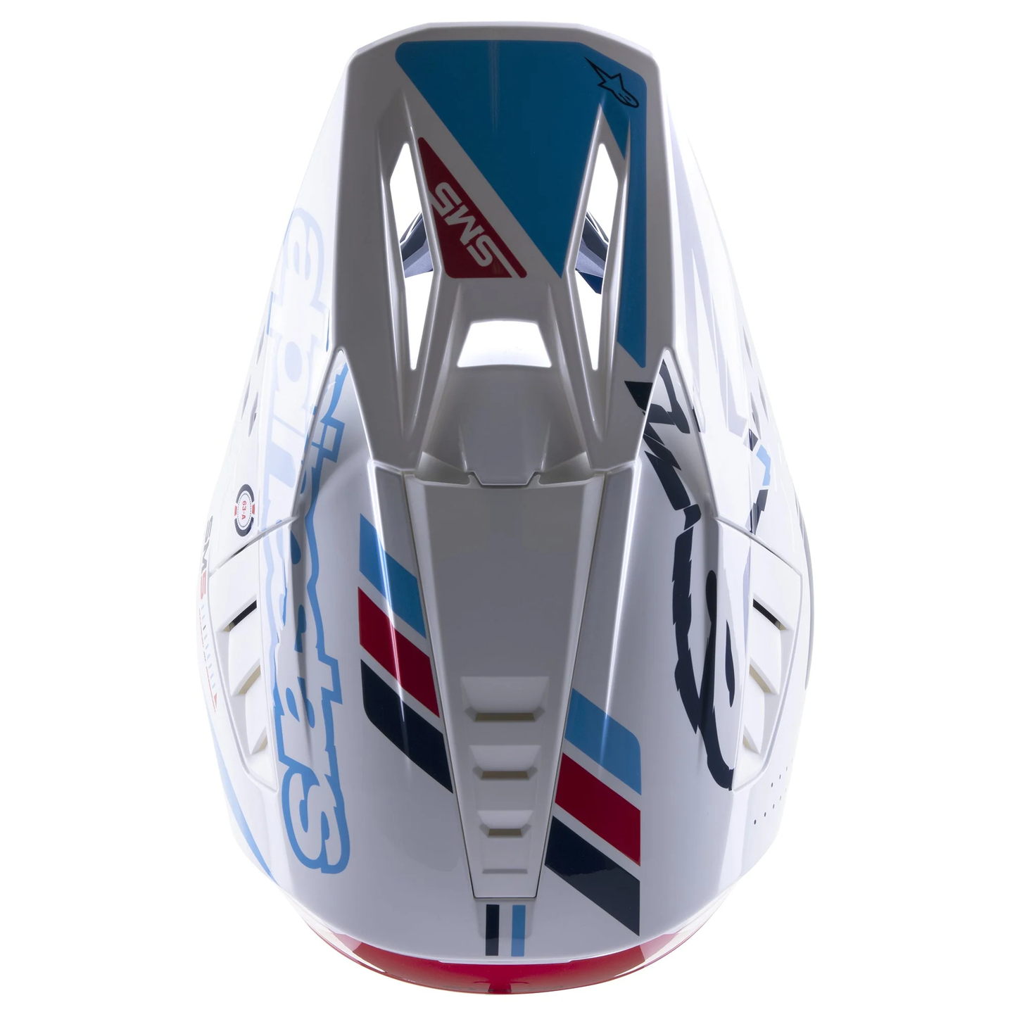 Alpinestars Alpinestars S-M5 Action - White/Cyan/Dark Blue Glossy (2077) - View 7