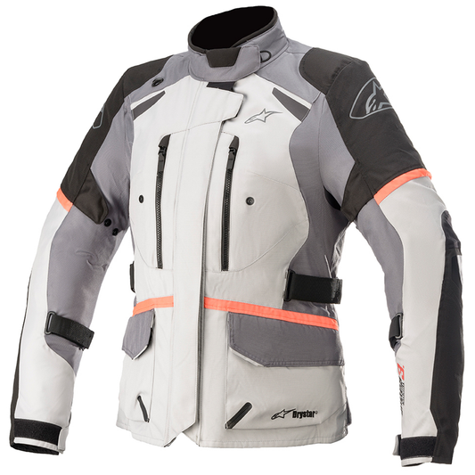 Alpinestars Stella Andes V3 Drystar Textile Jacket - Ice Grey/Dark Grey/Black/Coral