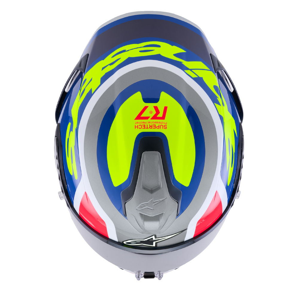 Alpinestars Supertech R7 Lumen Silver / Blue / Pink / Yellow Fluo Glossy