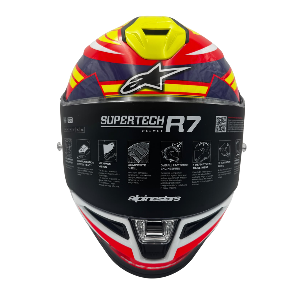 Alpinestars Supertech R7 Taiyo Furusato Red / White / Yellow Fluo Glossy Replica Edition