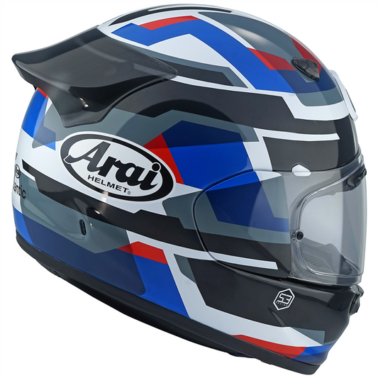Arai Quantic - Abstract Blue with FREE Clear Pinlock