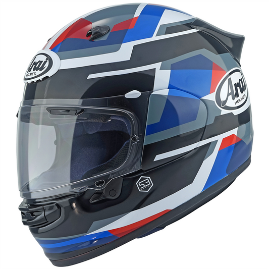 Arai Quantic - Abstract Blue with FREE Clear Pinlock