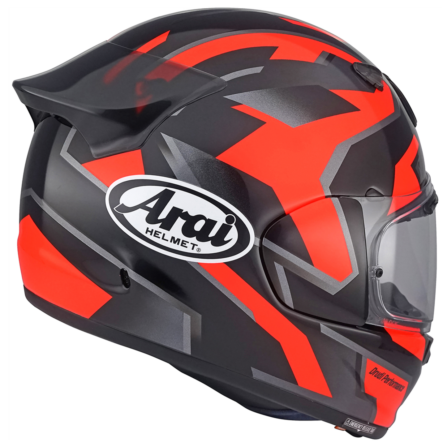 Arai Arai Quantic - Robotic Red - Side View