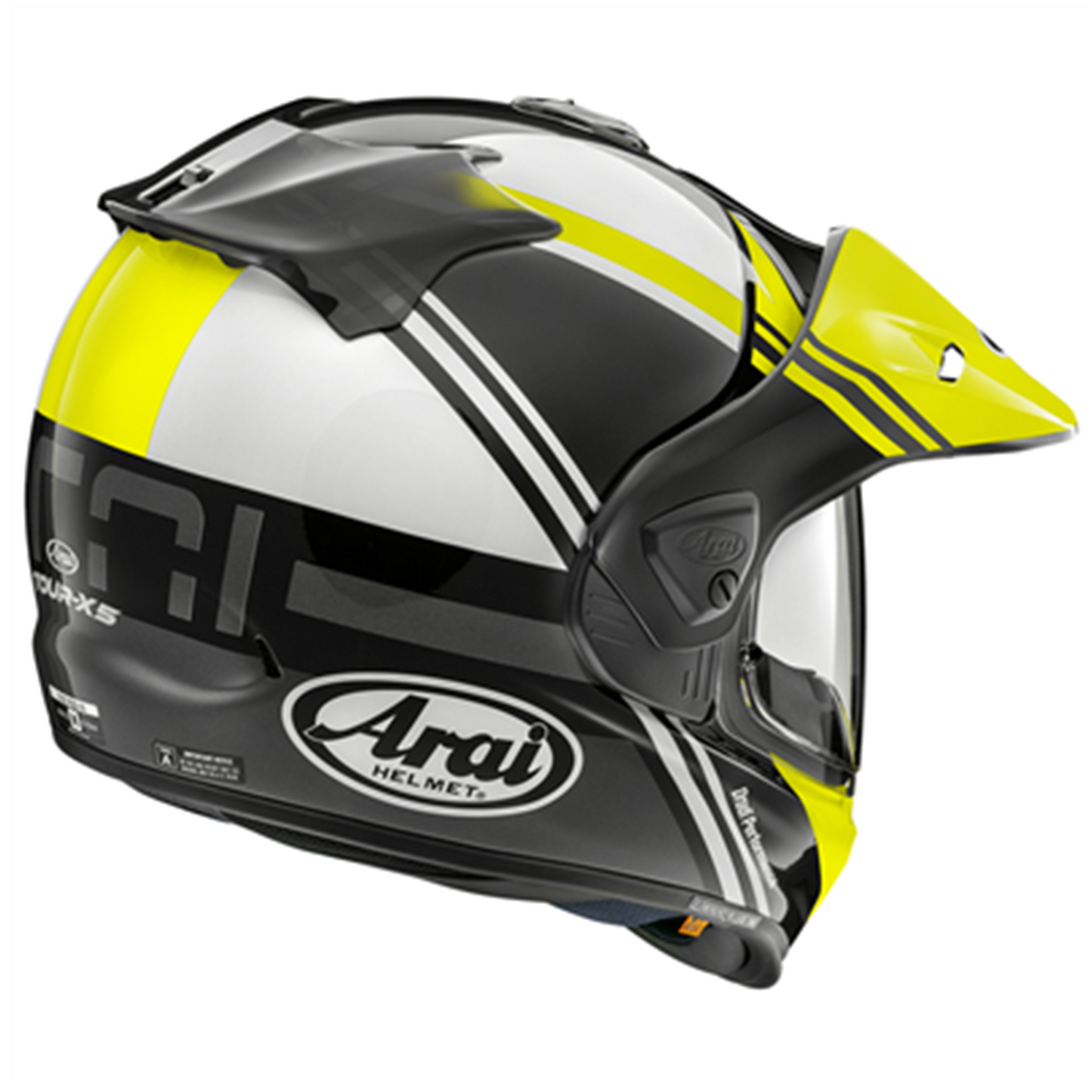 Arai Arai Tour-X5 Cosmic - Yellow - Free Dark Visor & Intercom - Side View