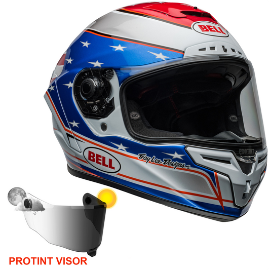 Bell Race Star Flex DLX (2024) Helmet - Beaubier 24 White/Blue