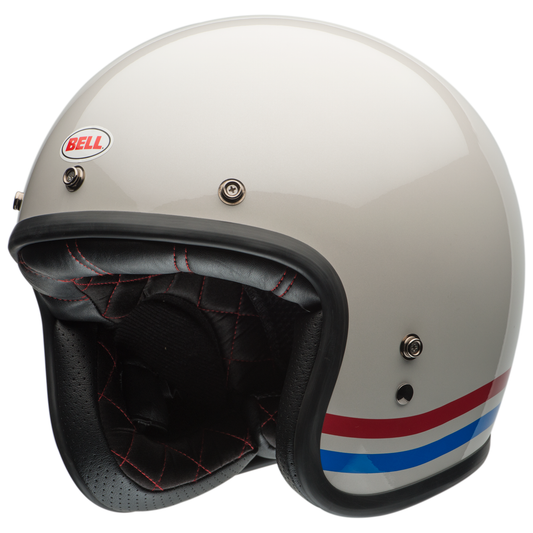 Bell Custom 500 2024 - Stripes Pearl White  ECE