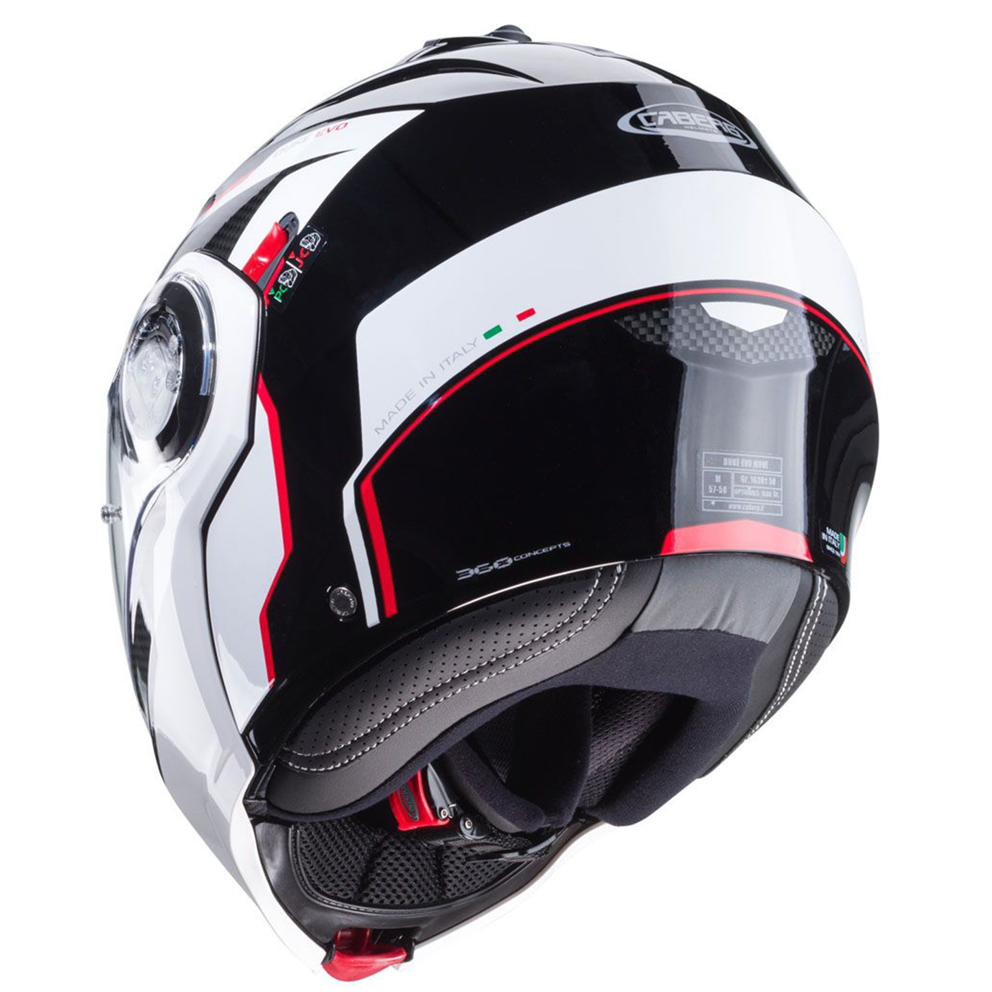 Caberg Caberg Duke Evo - Move Black/White/Red - Detail View