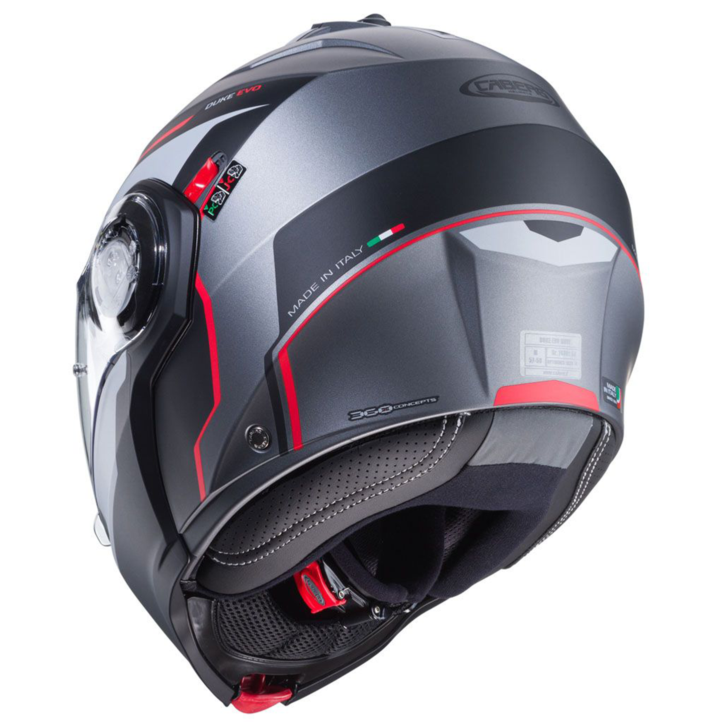 Caberg Caberg Duke Evo - Move Gun Metal/Black/Red - Detail View