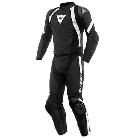Dainese Avro 4 2 Piece Leather Suit - Black/White 22A