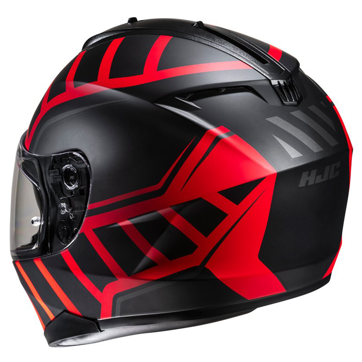 HJC HJC C70N - Holt MC1SF Red - Rear View