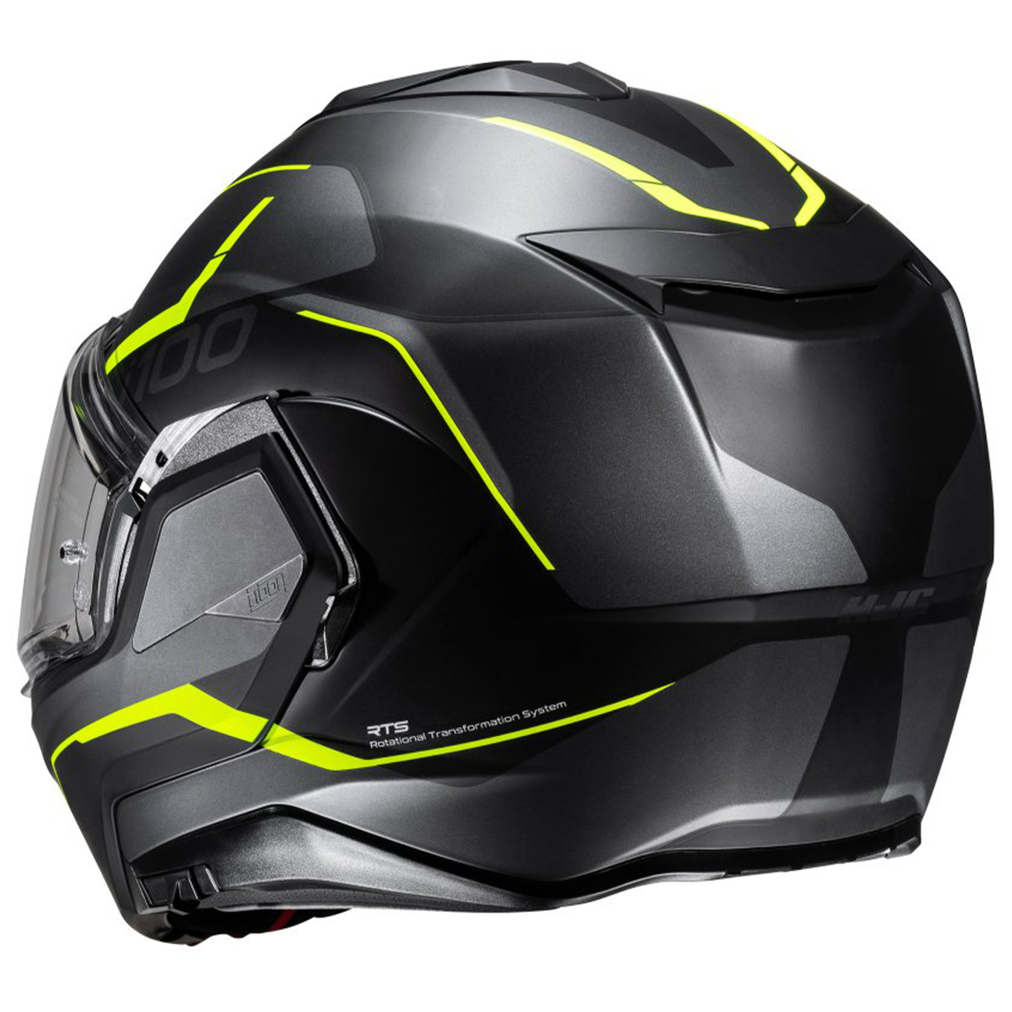 HJC HJC I100 - Lorix Yellow - Rear View