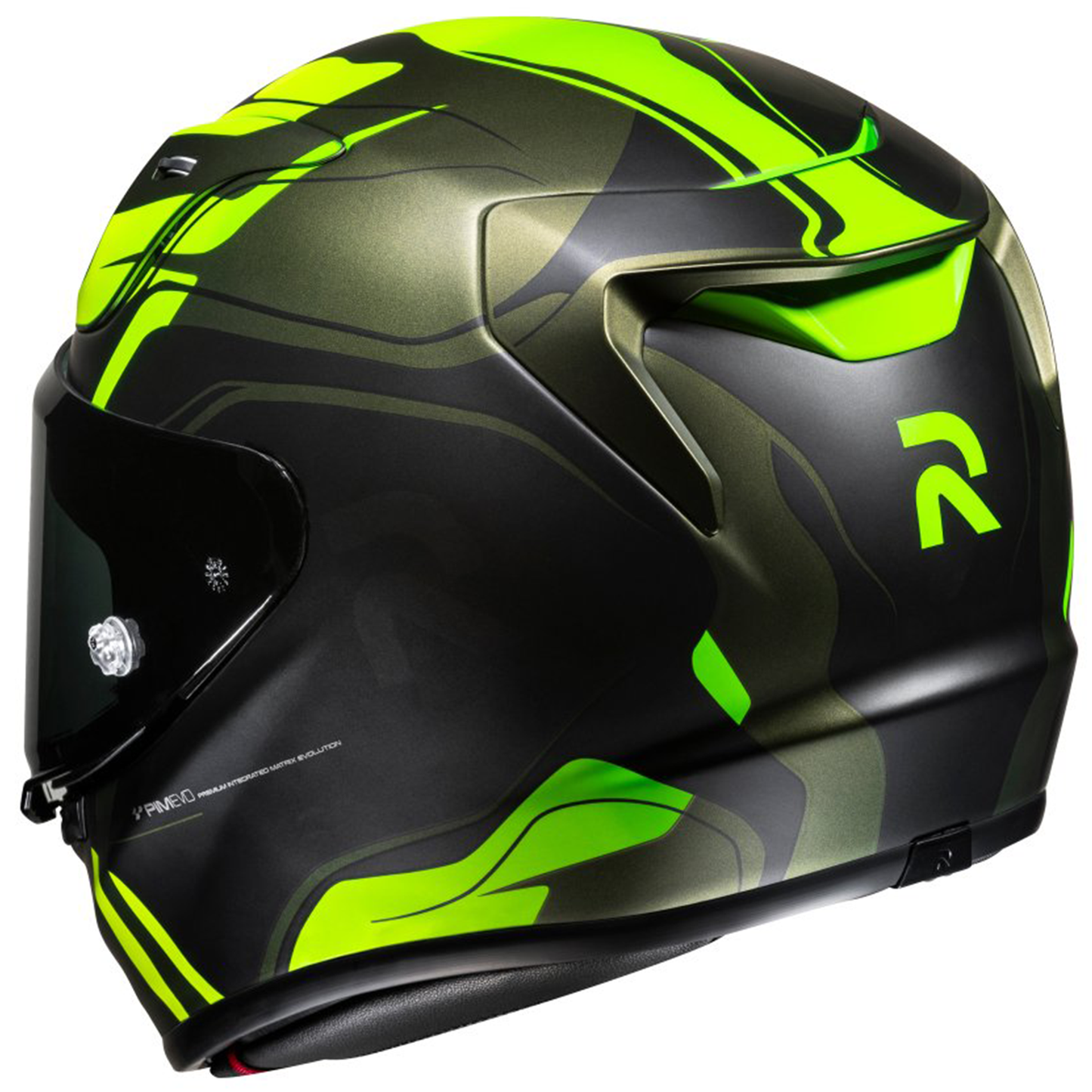 HJC HJC RPHA 12 - Lawin Flo Green - Includes Free Light Smoke Visor - Detail View