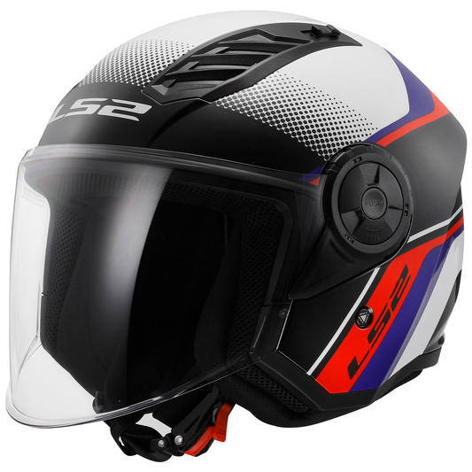 LS2 OF616 Airflow 2 - Rush White Blue Red