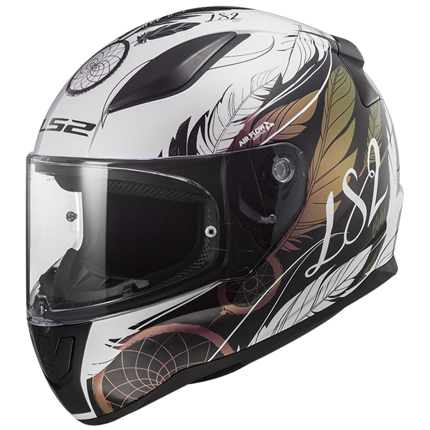 LS2 LS2 FF353 Rapid 2 - Boho White Black Pink - Front View