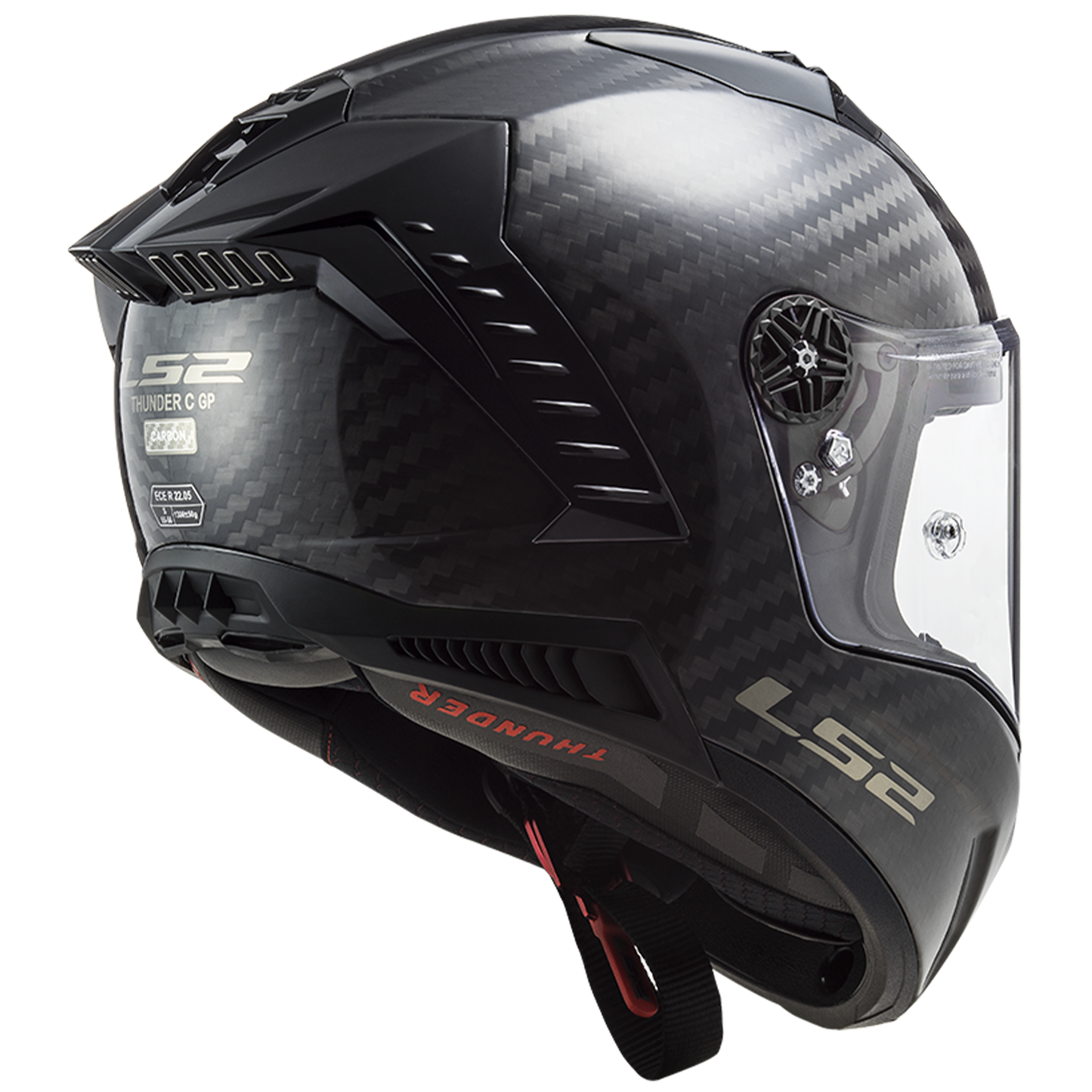 LS2 LS2 FF805 Thunder Carbon - Gloss Carbon (Includes Additional Dark Visor) - Side View