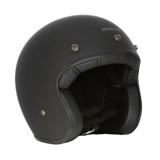 Merlin Blackbird Jet Helmet - Matt Black