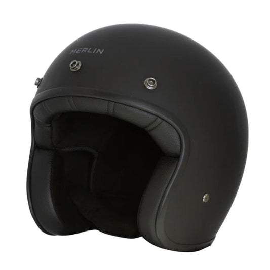 Merlin Blackbird Jet Helmet - Matt Black
