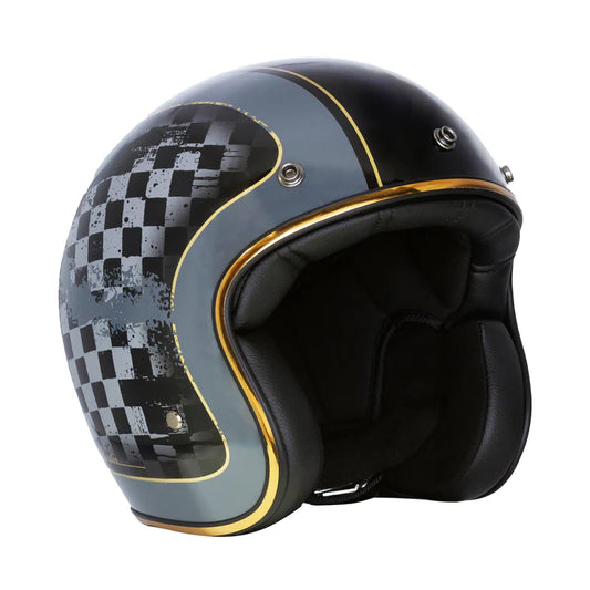 Merlin BlackBird Jet Racer Black Helmet
