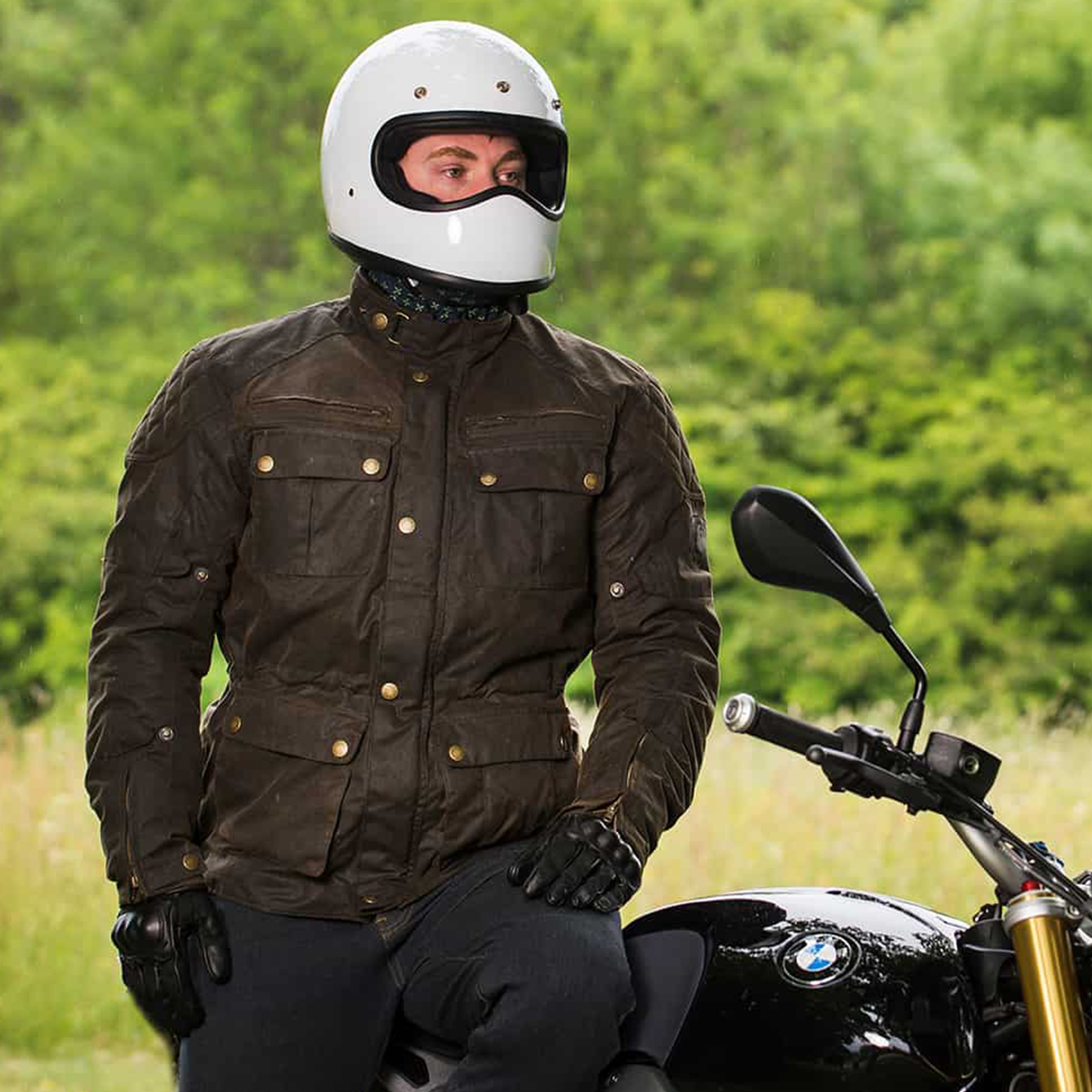 Merlin Merlin Yoxall II Wax Jacket - Olive - Interior View