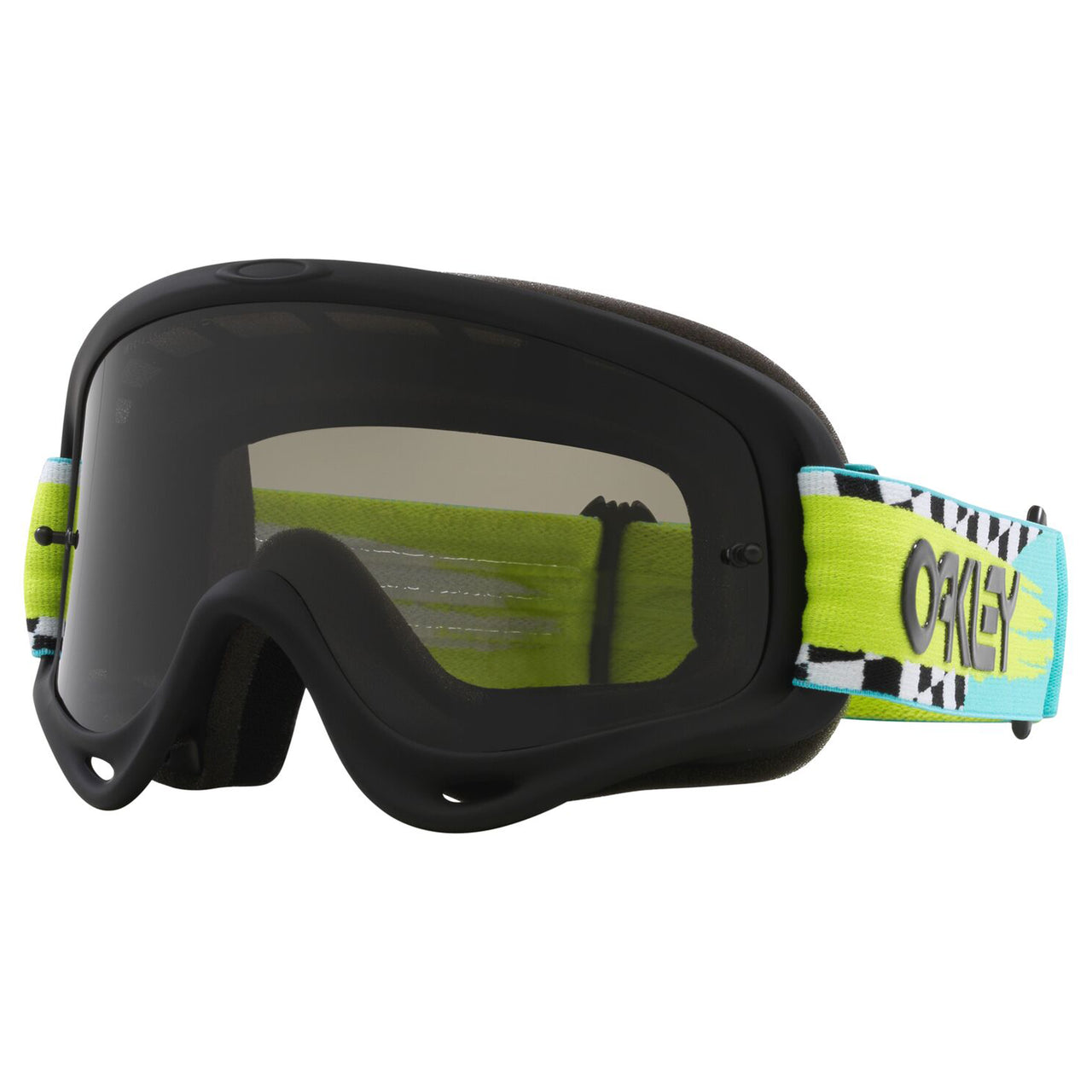 Oakley O Frame MX Goggle (Herlings Teal Checks) Dark Grey
