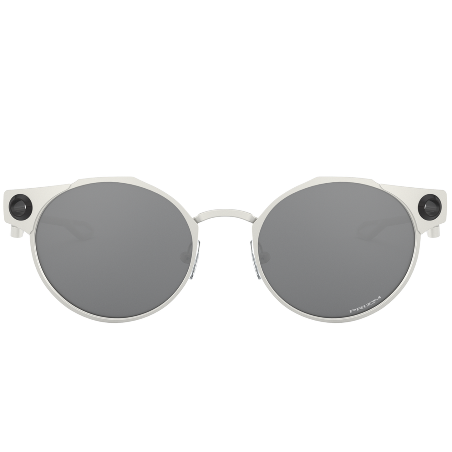 Oakley Deadbolt Sunglasses (Satin Chrome) Prizm Black Lens