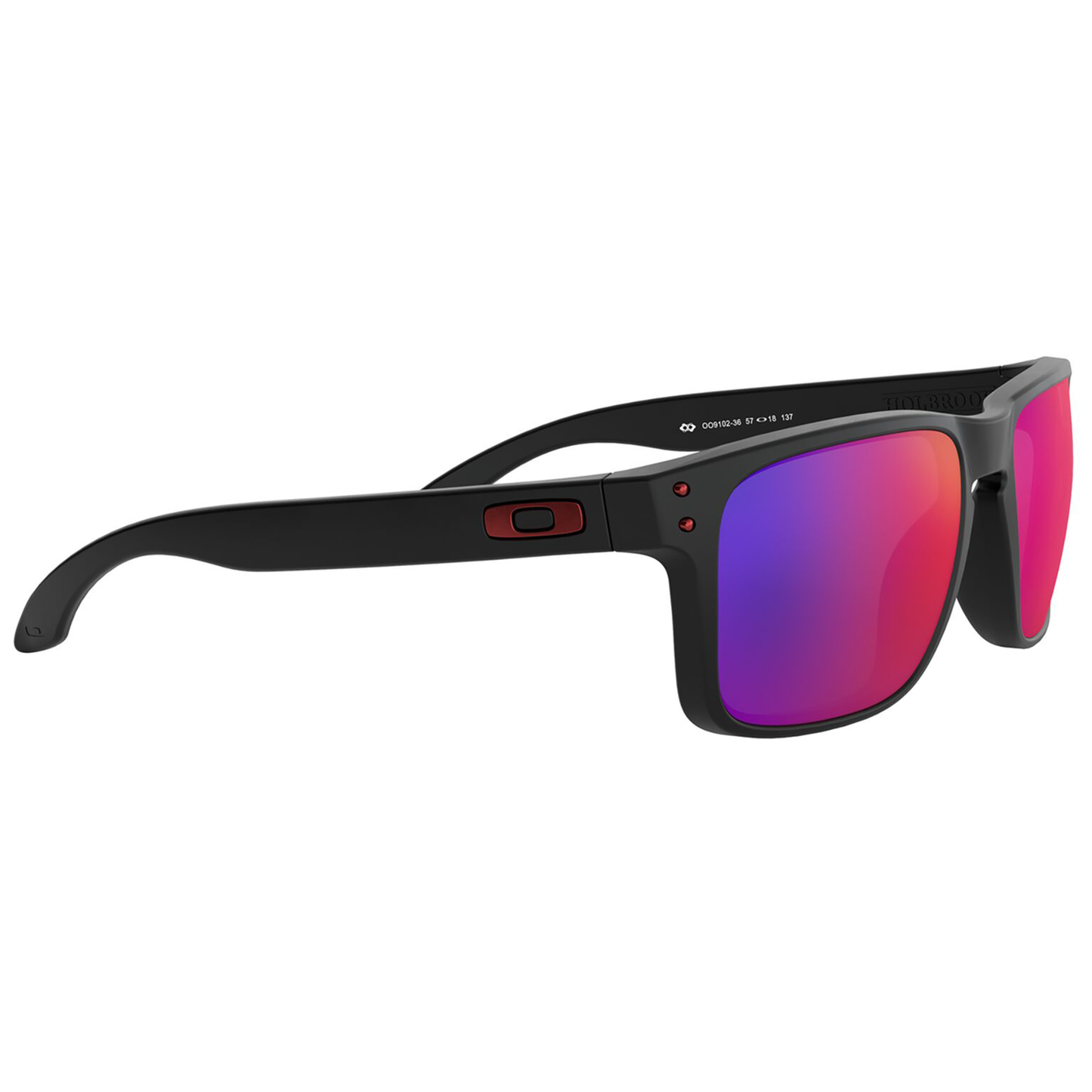 Oakley Holbrook Sunglasses (Matte Black) Positive Red Iridium Lens
