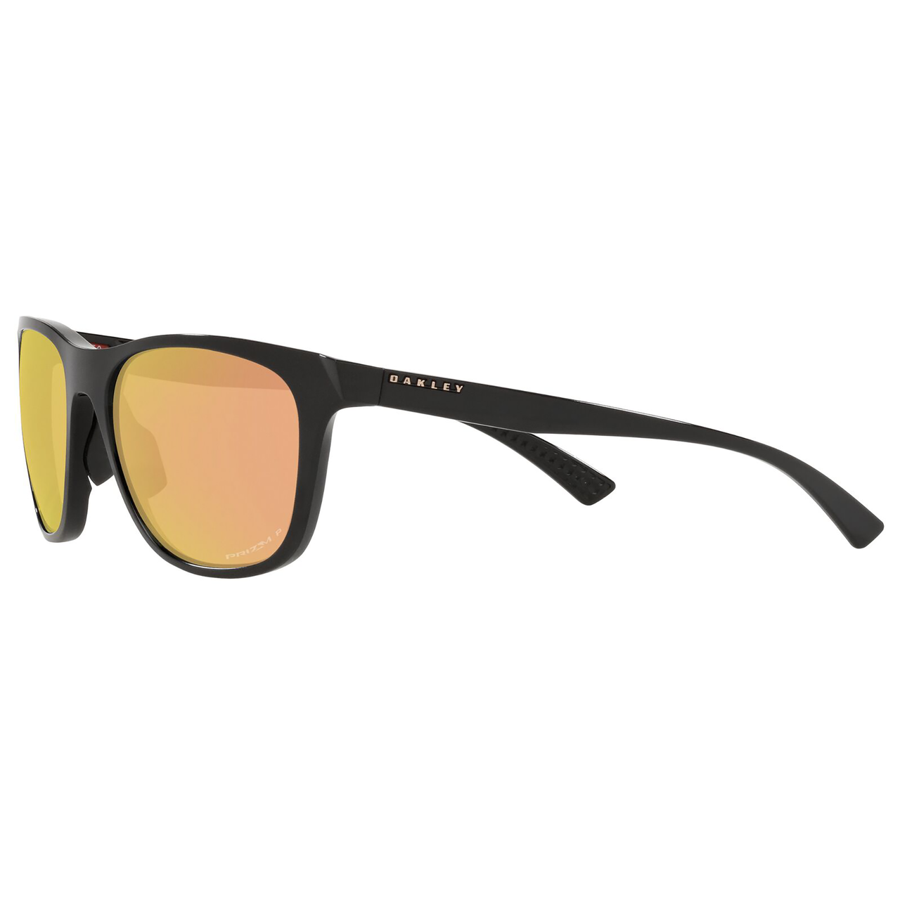 Oakley Leadline Sunglasses (Polished Black) Prizm Rose Gold Polarized Lens