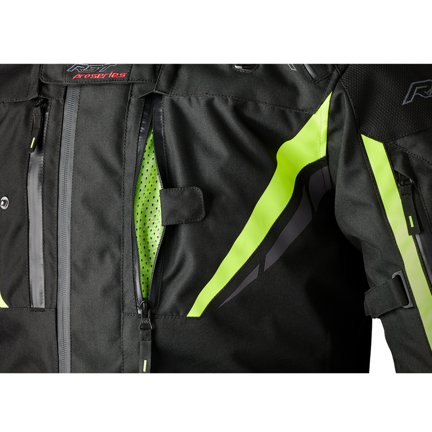 RST Pro Series Paragon 7 Textile Jacket - Black/Flo Yellow