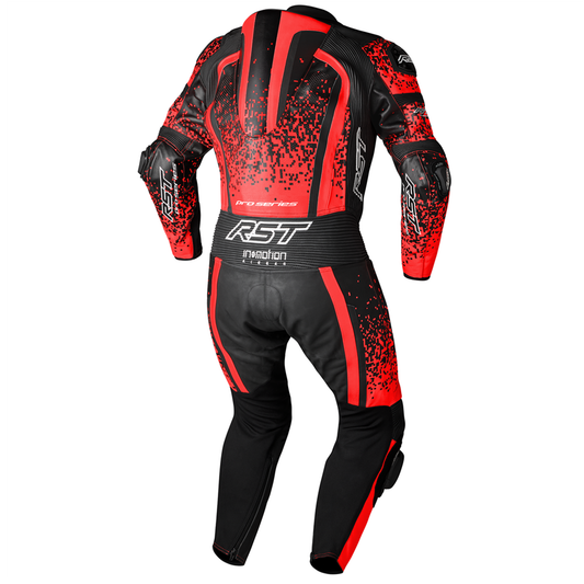 RST Pro Series Evo Airbag Men's Leather Suit -  Flo Red / Black