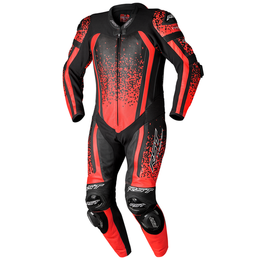 RST Pro Series Evo Airbag Men's Leather Suit -  Flo Red / Black