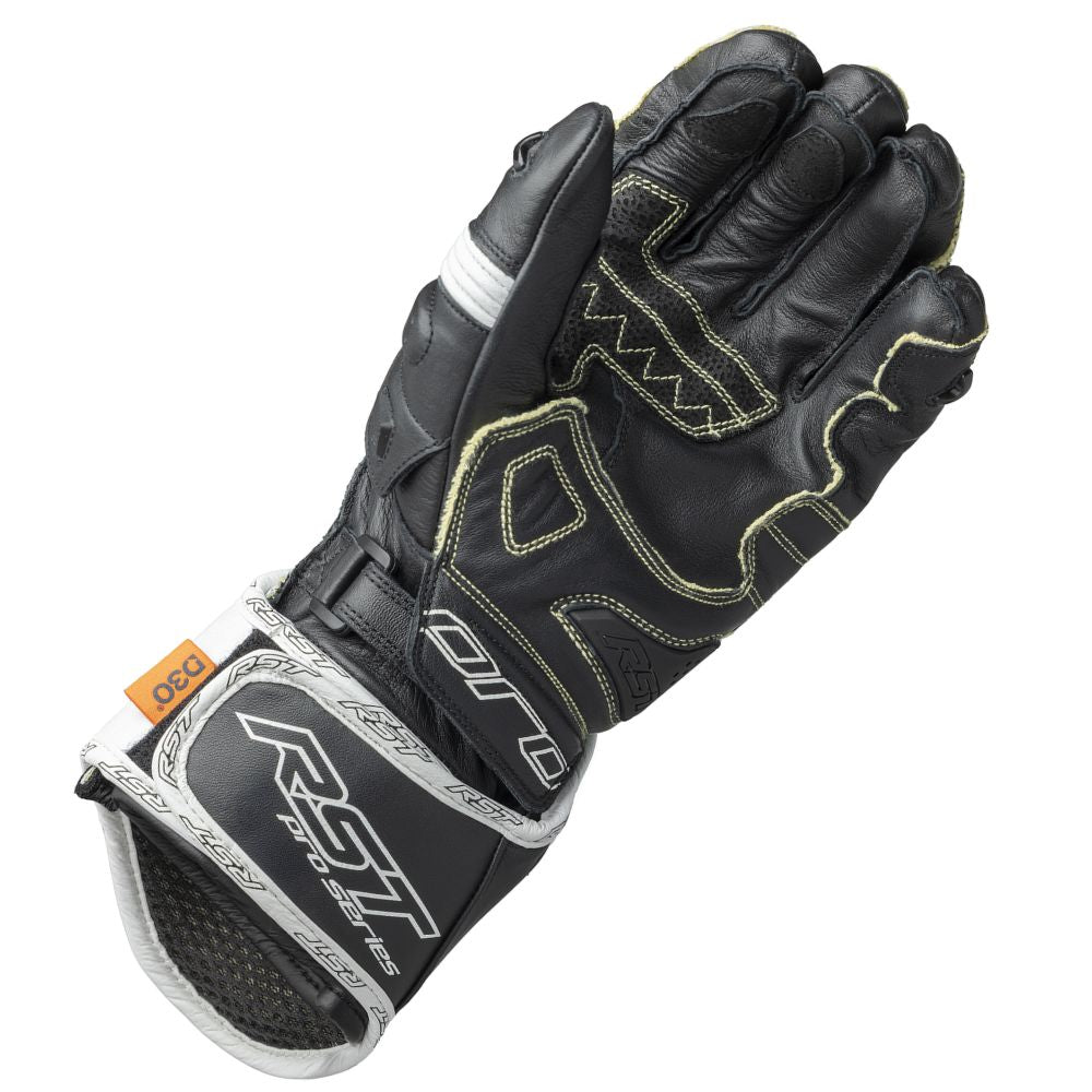 RST RST Pro Series GP D30 Gloves Black / White - Side View