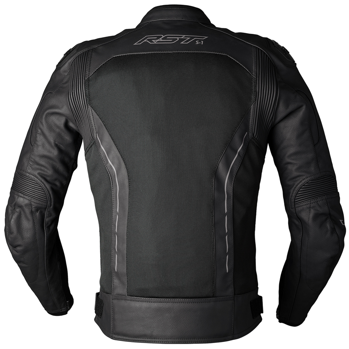 RST S1 Mesh Mens Leather Jacket (CE) - Black/Black (3465)